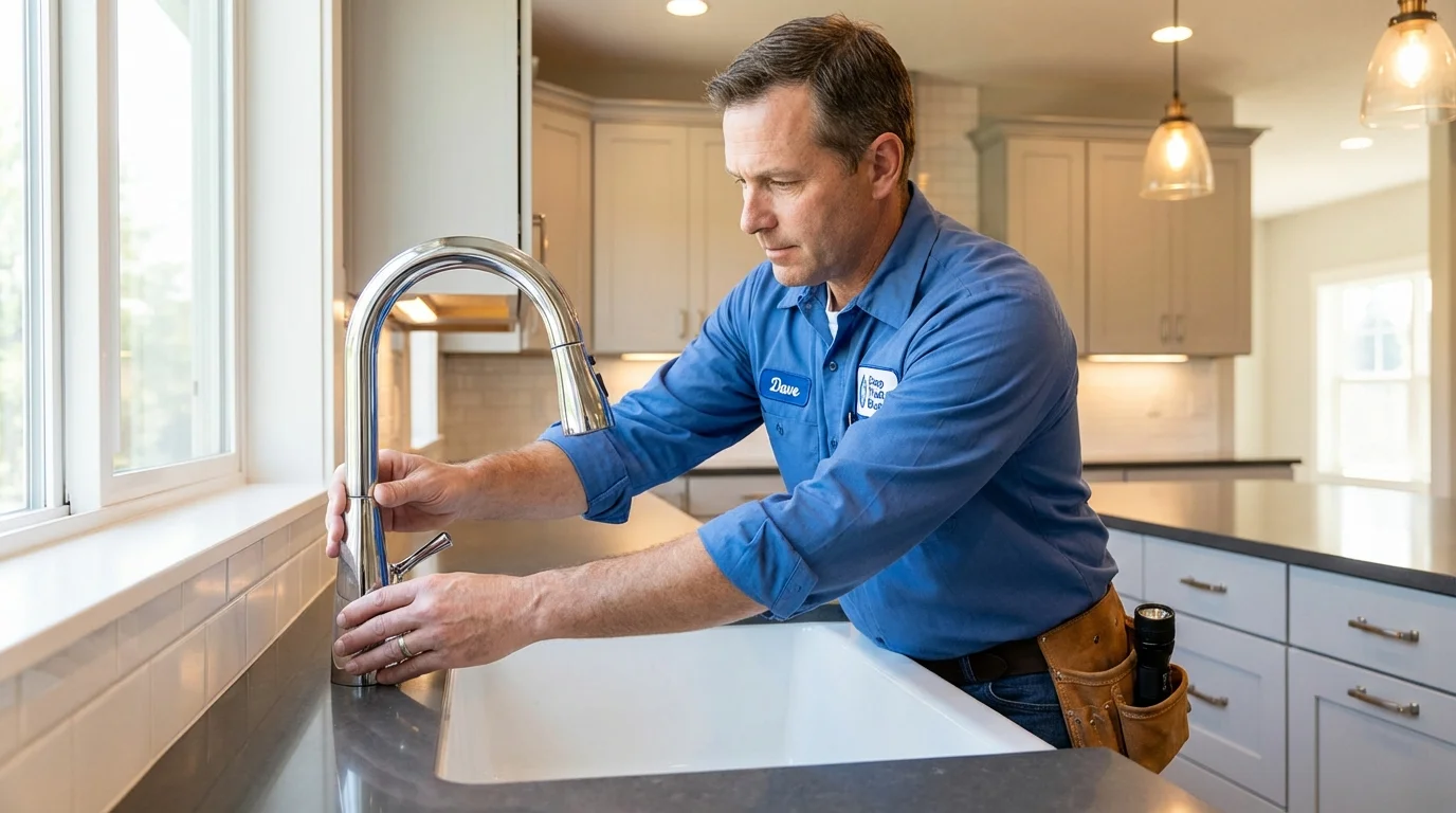 Kitchen faucet installation by Johns Plumbing LLC in Boutte