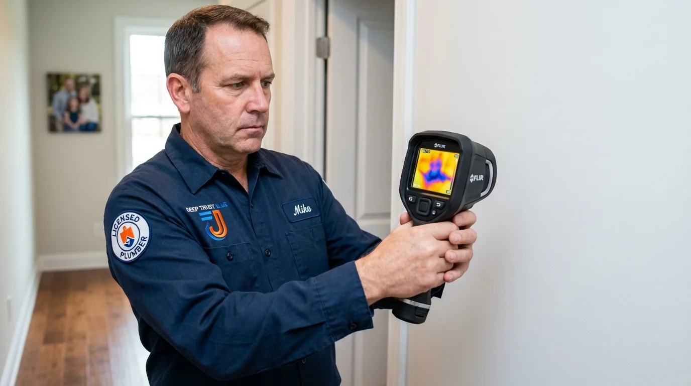 Thermal imaging leak detection by Johns Plumbing LLC in Boutte